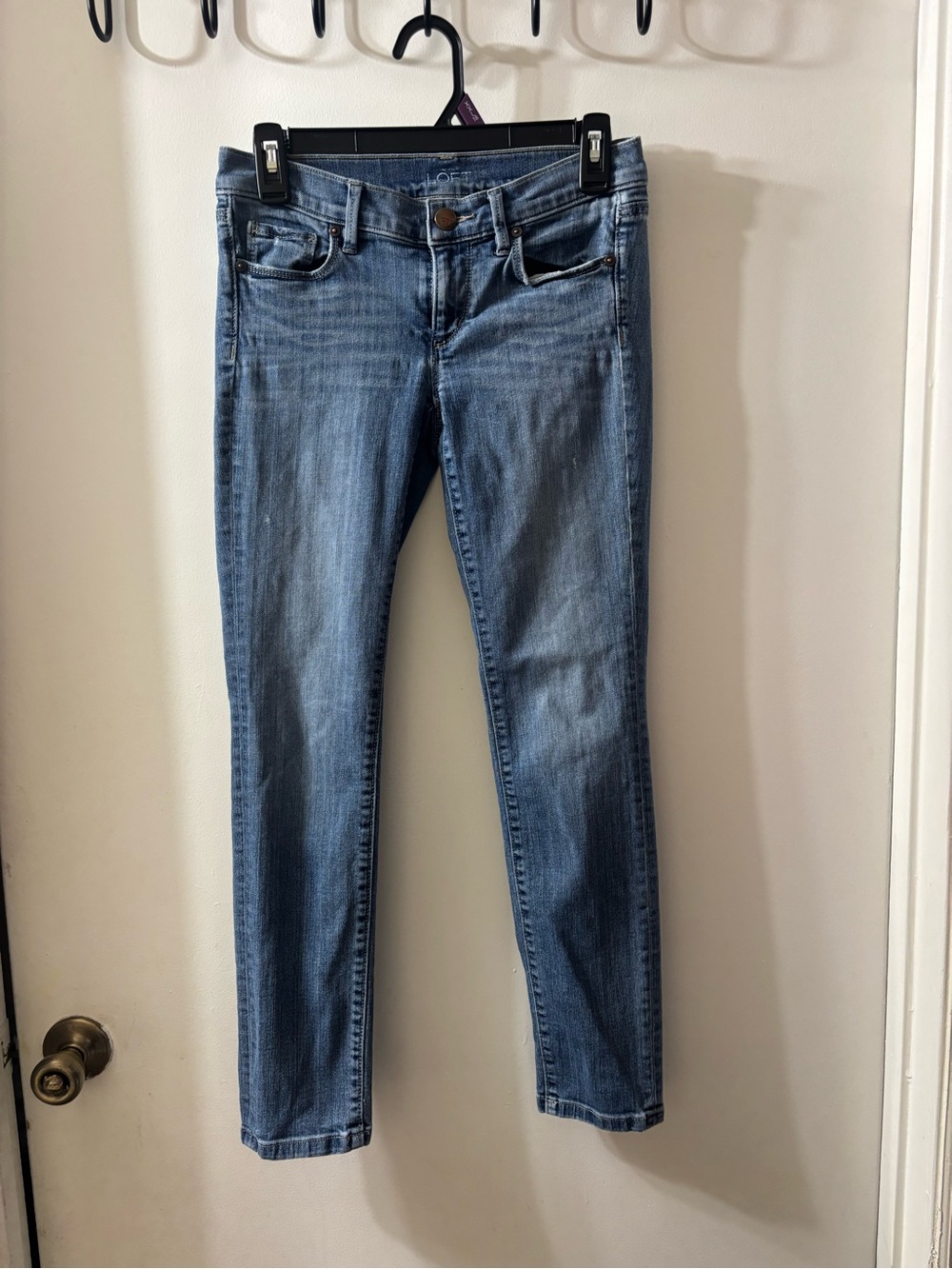 LOFT Slim Skinny Jeans in Mid Blue Wash